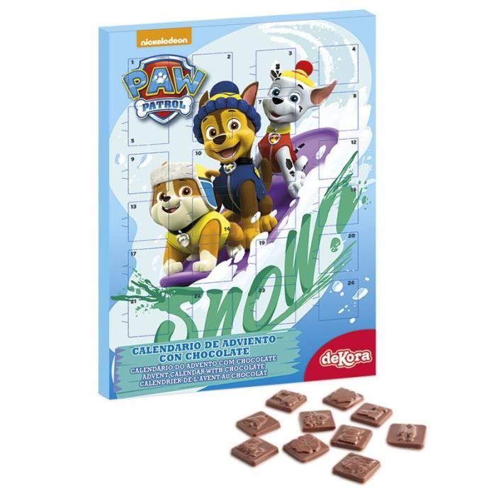 Paw Patrol Exclusif Red LIVRAISON EXPRESS COMMANDEZ AVANT LE 27 NOVEMBRE Pat Patrouille Calendrier de lAvent de Chocolat au lait 2018 Cadeau Surprise 