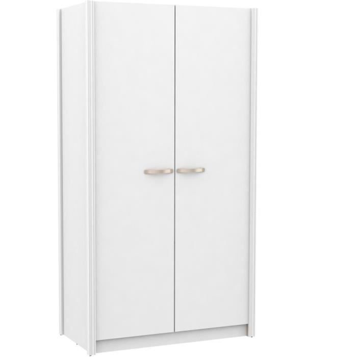 Armoire Enfant Avec 2 Portes Coloris Blanc Or Dim 108 6 X