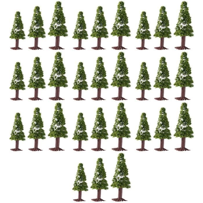 Arbres Modélisme 47 Pièces - Mini Arbres 6.5-13 Cm Pour Diorama, Train, Décoration - Pin, Peuplier, Fleurs - DIY Créatif