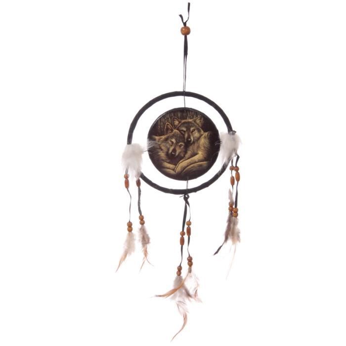 Attrape-rêve Imprimé Lisa Parker Loup Sous La Lune 16cm - Maison