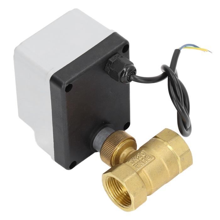 Vanne Motorisée 2 Voies PVC DN25 - AC/DC 9-24V, Normalement Fermée, Temps Commutation ≤7s, IP67 - Pour Irrigation, Systèmes Eau, Climatisation