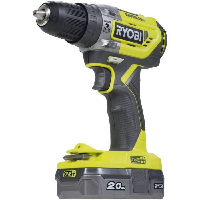 RYOBI R18PD5 - 220S - Perceuse percu e - torque BRUSHLESS 18V - 2 x 2Ah