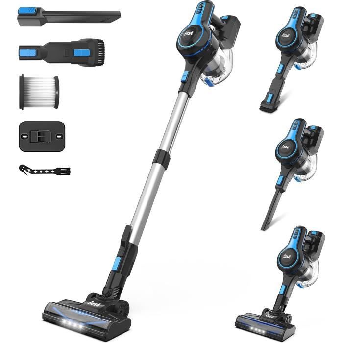 Aspirateur Balai Sans Fil 6 En 1 - 45 Min Autonomie, 1.2L, Puissant Pour Poils D'animaux Et Sols Durs