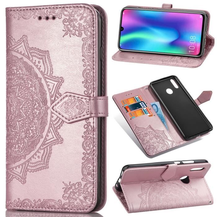 SATURCASE Custodia per Huawei P40 Pro, in pelle PU con chiusura magnetica e supporto per carte di credito, con cinturino per Huawei P40 Pro (rosso