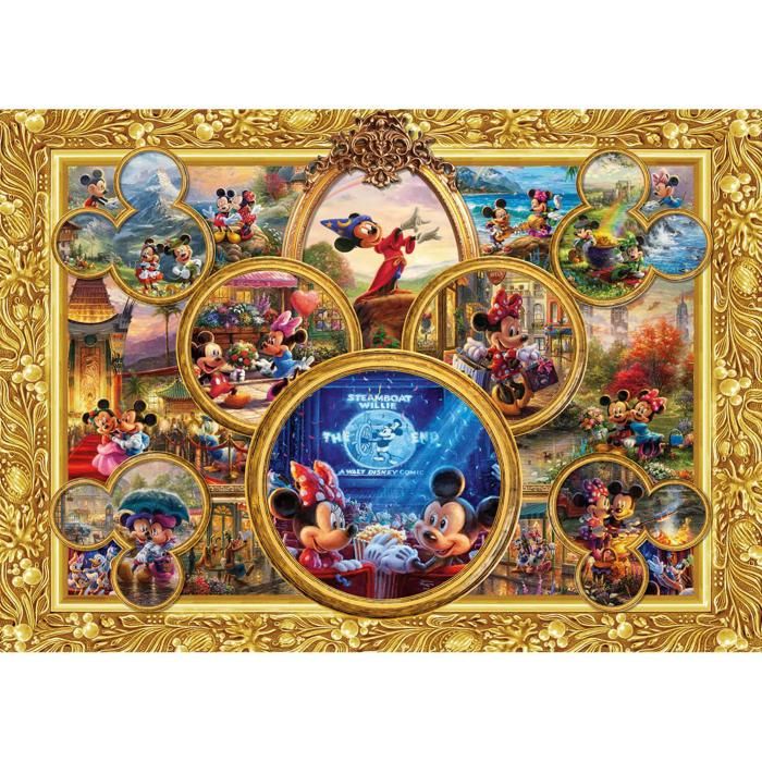 Puzzle 2000 pièces : Thomas Kinkade : Mickey et Minnie Collage de rêve Disney