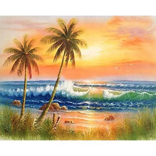 Diamond Painting Paysage Marin Et Mer Vague 5d Diy Diamant