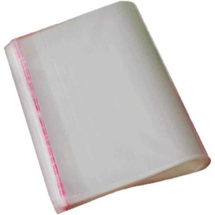 Lot De 100 Sachets Cellophane 16x16 Cm - Transparents, Fermeture Autocollante, Pour Emballage Cadeaux