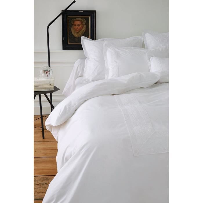 Drap Plat En Percale De Coton 240x300 Cm - Blanc, Qualité Hôtel, 78 Fils/cm², Label Oeko-Tex - 5