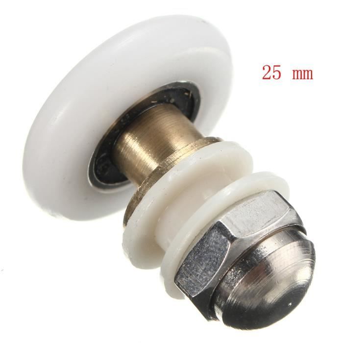 Roulements de porte de douche Métal à poulies pour les coureurs de 25mm diamètre