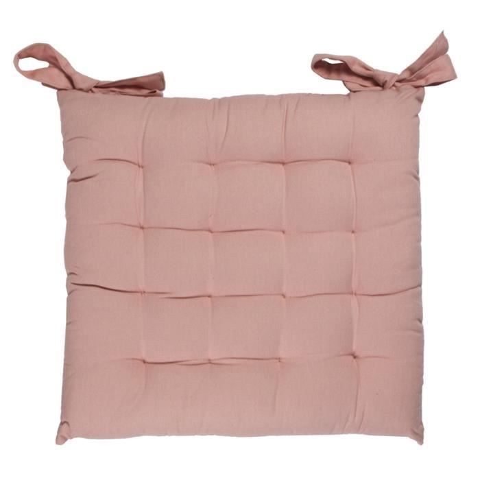 Galette TOILE DE TOSCANE (38x38x6cm) Rose • 100% coton