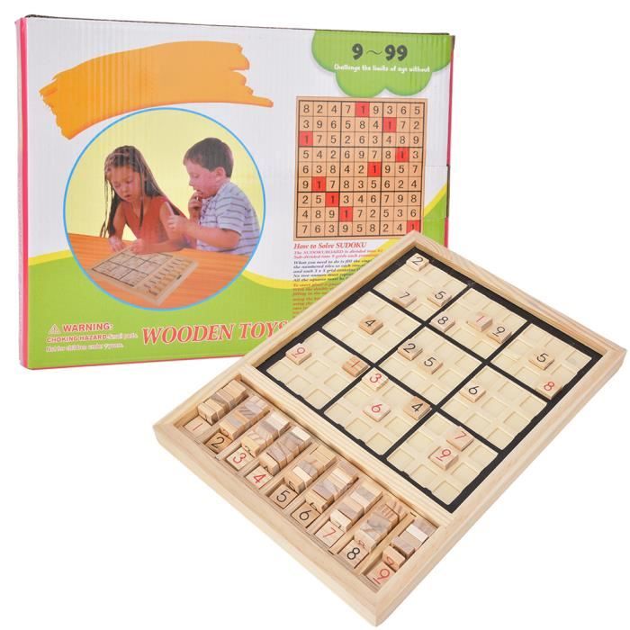 Sudoku En Bois Cerveau Formation Board Game Intelligence D veloppement 