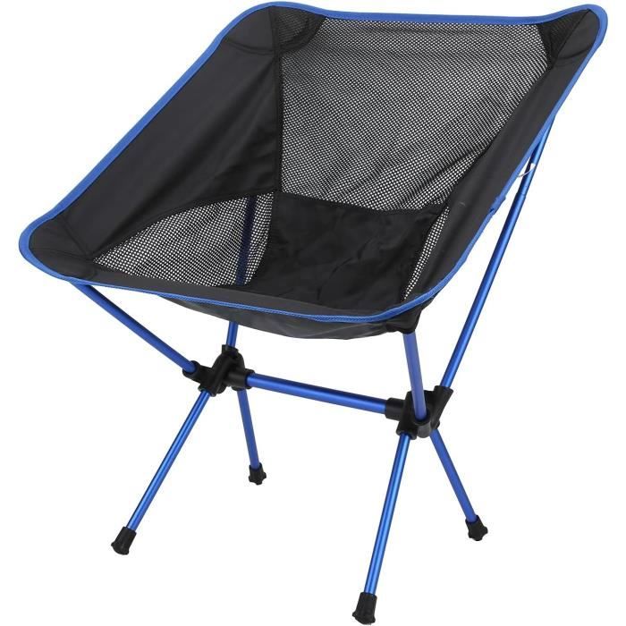 Bonnlo Chaise De Camping Pliante – 80x50x50 Cm, Acier+Tissu Oxford 600D, Porte-Gobelet, Supporte 100 Kg – Rouge