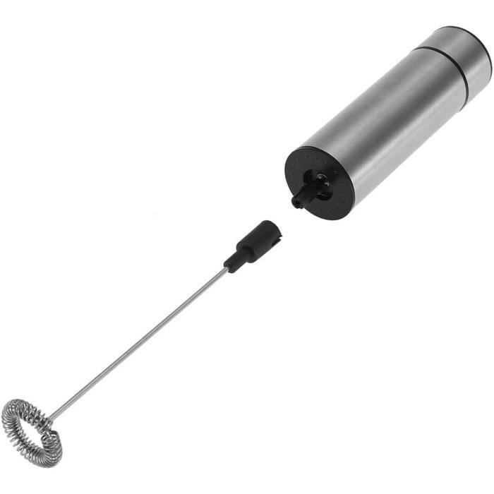 Double fouet mousseur à lait, bâton mélangeur électrique portable avec agitateur en acier inoxydable de qualité alimentaire, machine à mousse à piles pour café, cappuccino, frappe, matcha, chocolat