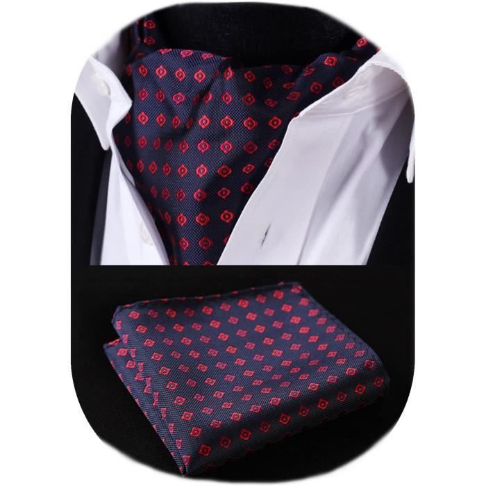 Cravate Paisley Carreaux Et Mouchoir De Poche Avec Ensemble De Pinces À
