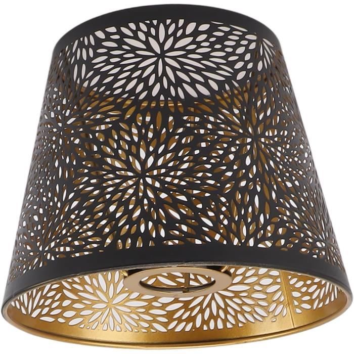Abat-jour Décoratif En Fer Forgé Creux - Pour Douille E27/E26 - Hauteur 20 Cm - Projection D'ombre Murale - Style Moderne Rétro