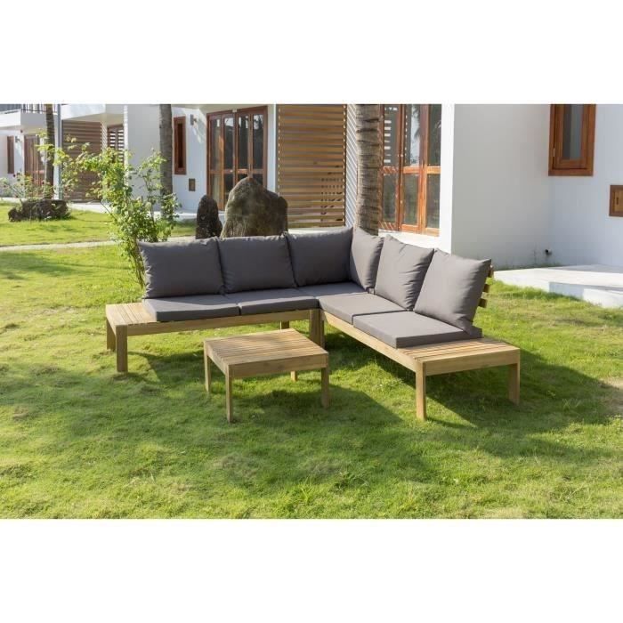 Salon De Jardin En Bois D Acacia 4 Personnes Sayada Bois Et