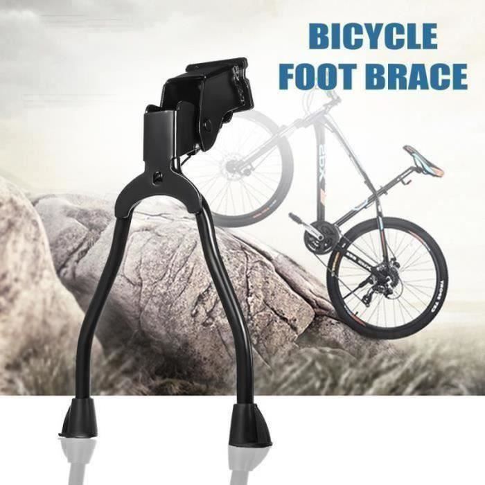Support De Béquille Double Jambe Noir Pour Vélo 26 Pouces - Neuf, En Alliage Léger