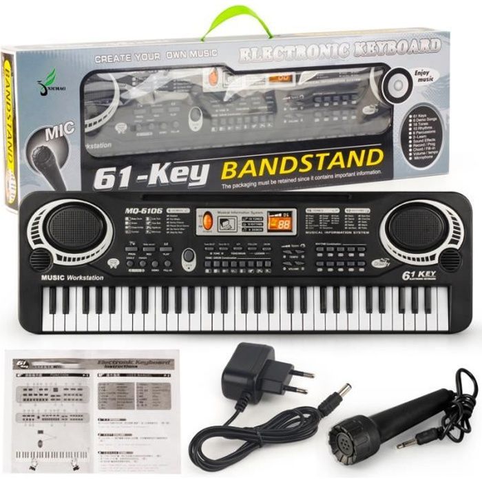 XICHAO - 61 Touches clavier Electronique Piano Jouet Musical pour enfants 6106 Multi-Fonction professionnel