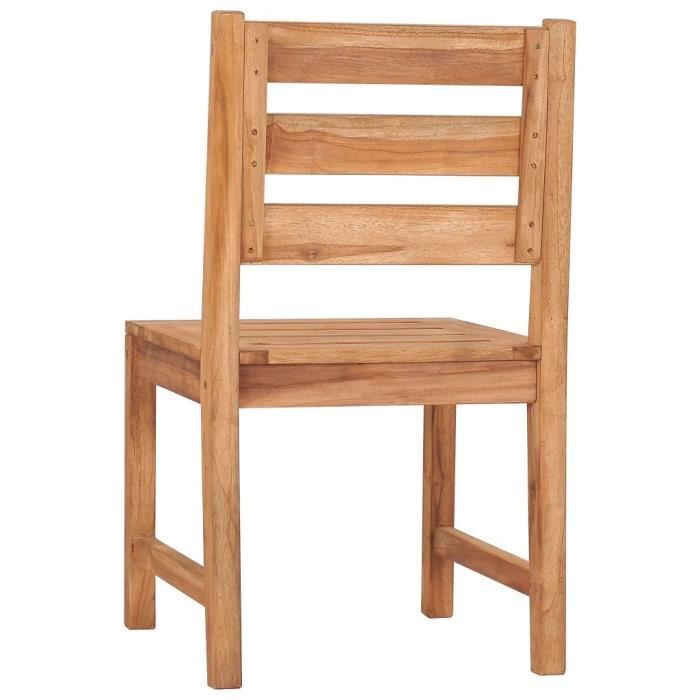 far - chaises de jardin 4 pcs bois de teck solide - dx0078