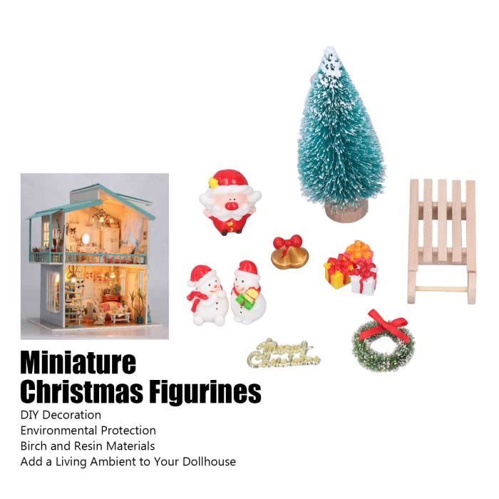 Figurines De Noël Miniatures, Décoration En Résine, Mini Père Noël Figurines De Noël Miniatures, Décoration En Résine, Mini Père Noël