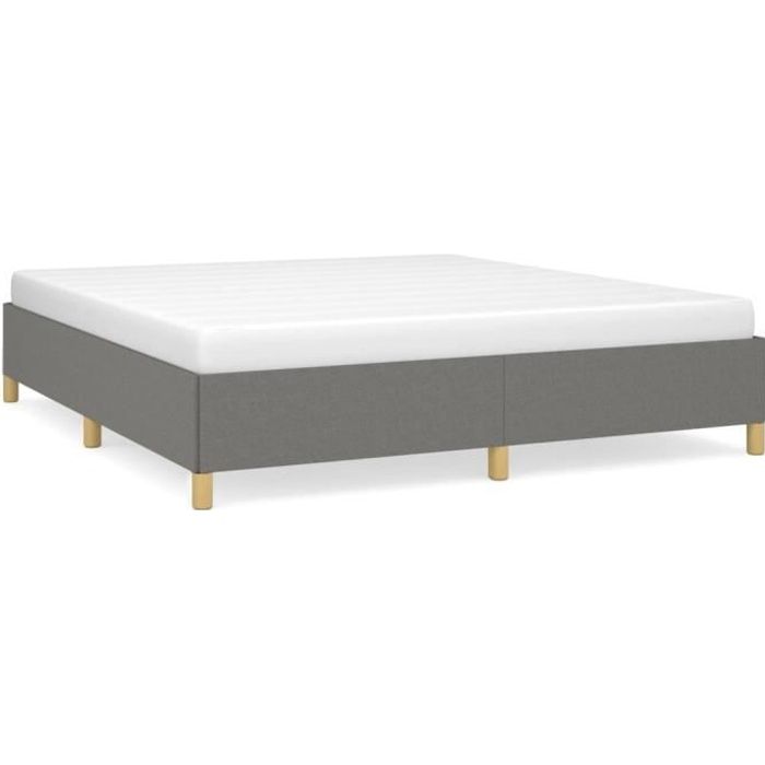 Sommier à ressorts de lit Gris foncé 180x200 cm Tissu HB042 - ZERODIS - A ressorts - Sommier à ressorts de lit