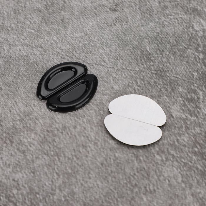 Zerone Plaquettes de nez 20 Paires Mini Coussinets de Nez de Lunettes Antidérapants en Silicone pour Lunettes Soleil(Noir)