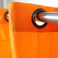 WILLIAM - Rideau à œillets en Taffetas et Polyester 150 x 250 cm Orange --1