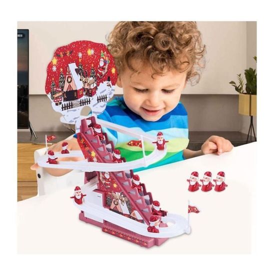 Jouet De Montagnes Russes De Noël Avec Escalade Du Père Noël