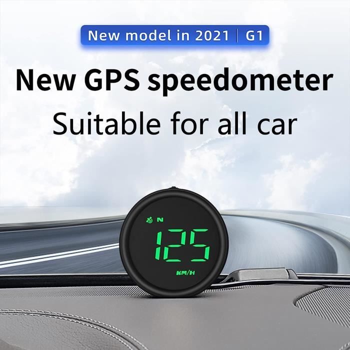 Voiture numérique universelle jauge GPS MPH KM/h HUD affichage tête haute  compteur de vitesse alarme