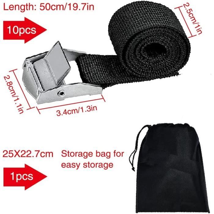 Kshineni 1M Sangle D'arrimage 6 Pièces Sangles à Cliquet