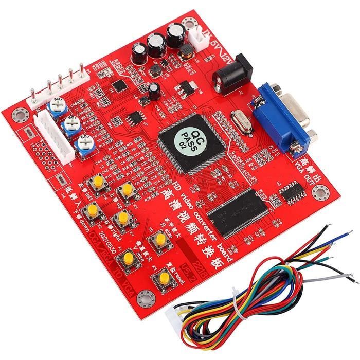 Convertisseur Vidéo RGB CGA Vers VGA/HD – Pour Bornes D'arcade JAMMA, Compatible Mondial