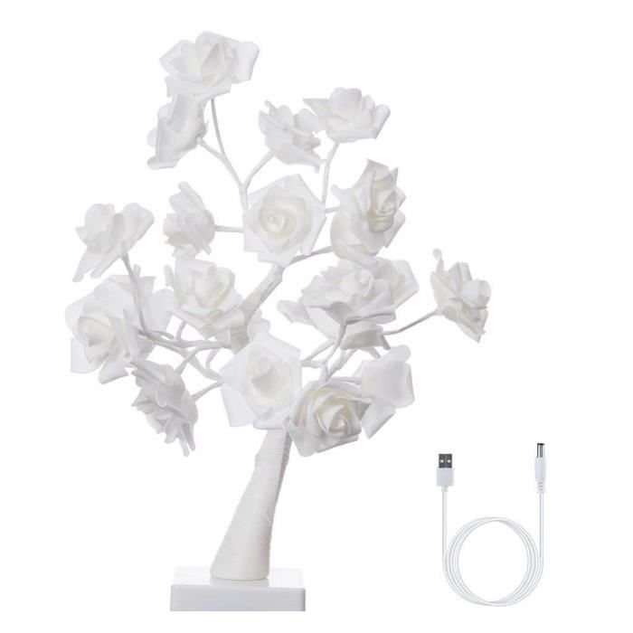 Arbre Lumineux LED, 48LED Lampe Fleurs De Cerisier, 45 Cm Lumière D'Arbre Pour La Décoration