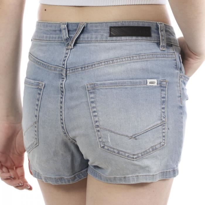 Short en Jeans Bleu Femme Vans High Rise Bleu Cdiscount Pr t