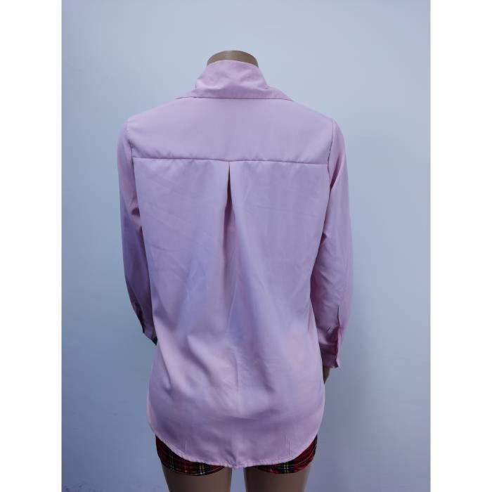 Asoodiy Chemisier à Paillettes Femme - Col V Brillant Manches Courtes - Taille Lâche
