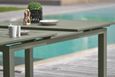 Table de jardin MIAMI (180/240x100 cm) en aluminium avec rallonge automatique - KAKI-2