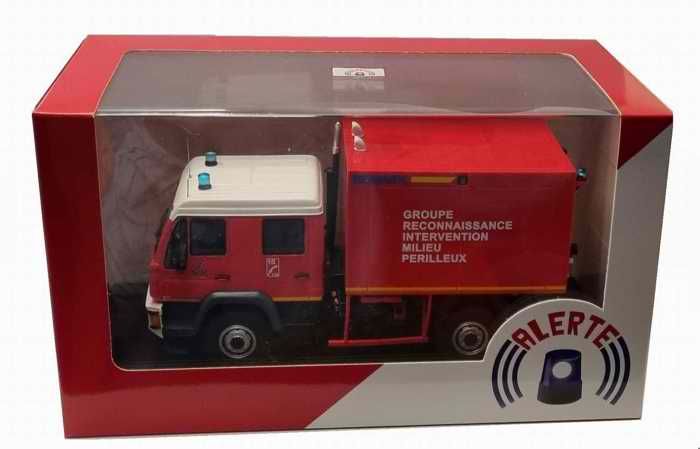 Miniature ALERTE Renault Midlum Pompiers SDIS 59, édition Limitée 1/43, Métal/plastique Rouge