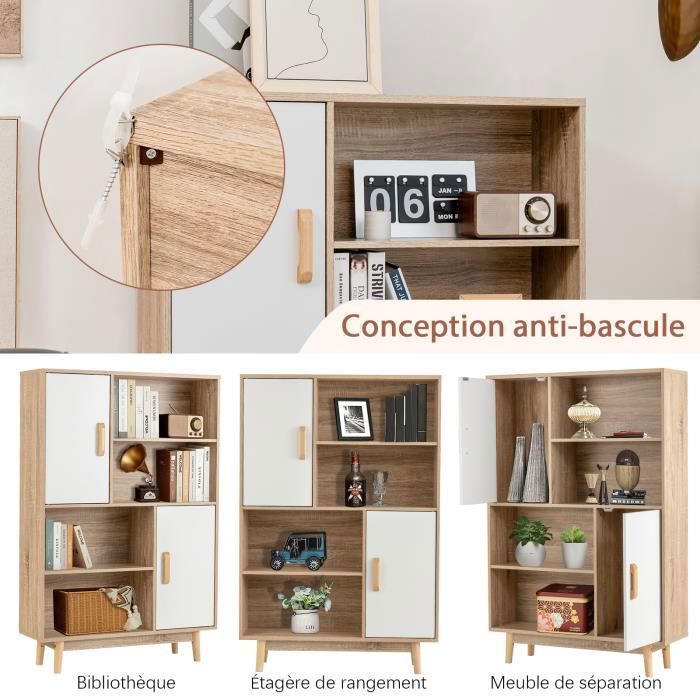 Coleshome Étagère avec 14 tablettes, 5 Niveaux, Bibliothèque avec Coleshome Étagère avec 14 tablettes, 5 Niveaux, Bibliothèque avec