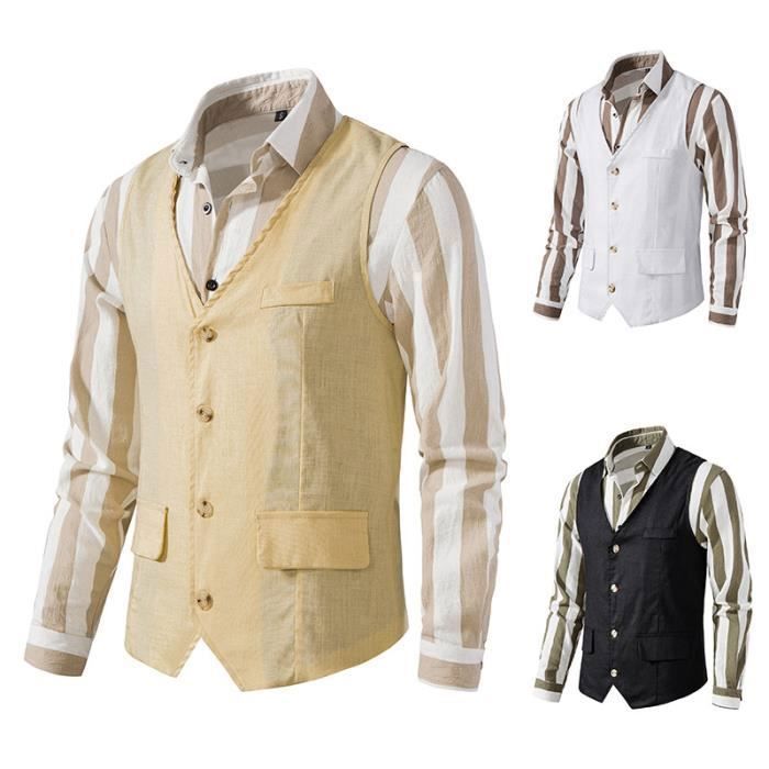 Gilet en sales lin homme