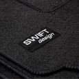 Logo Tapis De Sol Noir Velours Sur Mesure Pour Suzuki Swift 2010-2017, Ajustement précis, Renforcée Dans la Zone de la Pédale-3
