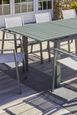 Table de jardin MIAMI (180/240x100 cm) en aluminium avec rallonge automatique - KAKI-3