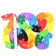 Puzzle Alphabet En Bois - Serpent éducatif Coloré Pour Enfants - Jeu De Construction Et D'apprentissage Pour Développer Créativité Et Motricité (Cadeau Anniversaire)