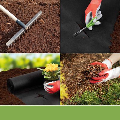 Toile Anti-Mauvaises Herbes TTL Garden 50g/m² – Rouleau 1x50m Perméable à L'Eau, Résistante UV, Indéchirable – Protection Jardin, Potager, Terrasse & Rocaille