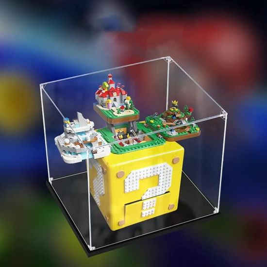 Vitrine en Acrylique pour Legos 71395 Super Mario 64 Bloc de Point  d'interrogation,boîte de présentation pour Les Objets de Co[358] -  Cdiscount Maison