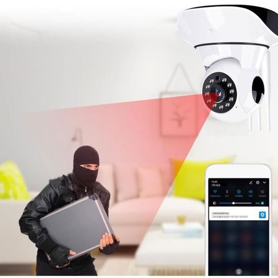 Caméra Surveillance IP Sans Fil 1080P HD – Mural WiFi Maison Neuve