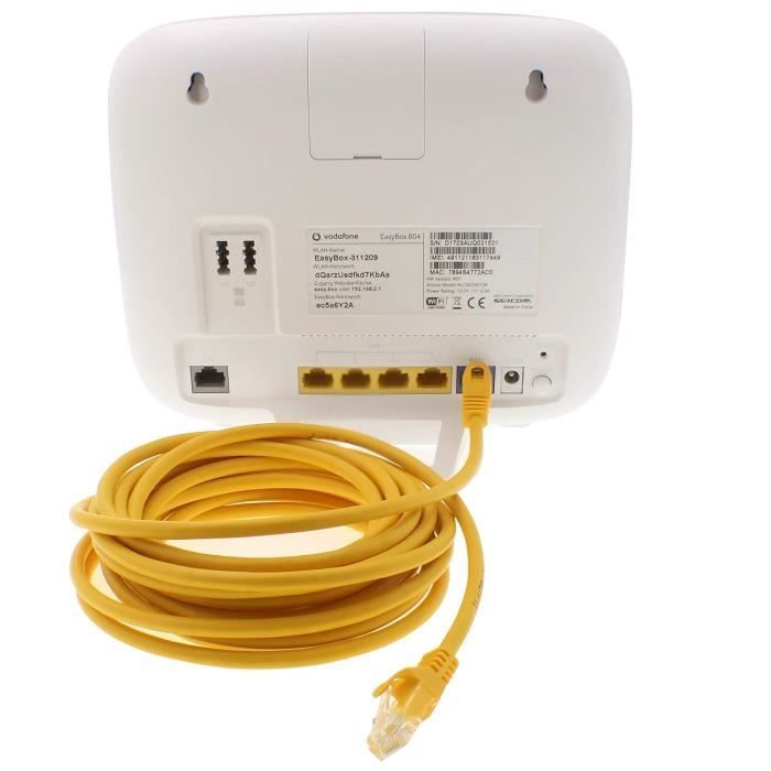 Câble ethernet réseau Cat6 500MHz RJ-45 75pi Jaune main image 1