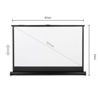 Écran De Projection Portable Maclean 150" (300x220cm) - Format 4:3, Bord Noir 25mm, Angle 179° - Polyester, Facile à Monter