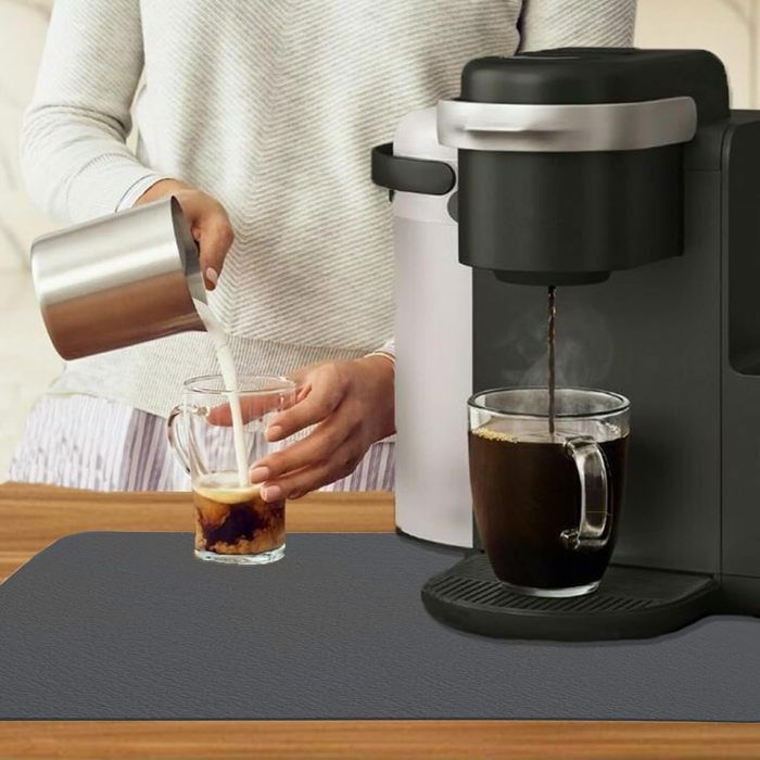 Tapis Eau Chat Tapis De Machine A Cafe, Tapis Vaisselle Egouttoir Absorbant Tapis De Sechage Vaisselle, Tapis Pour Friteuse U00e0 Air, Grand Tapis De Souris, Tapis De Bar, Tapis U00e0 Cafe 30u00d740cm