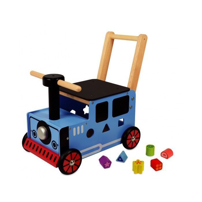 I'm toy Porteur en bois pour bébé le petit train bleu IM87571