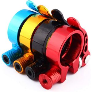 Collier de serrage pour tige de selle de vélo 31,8 mm à dégagement rapide pour VTT et vélo de route, noir (rouge