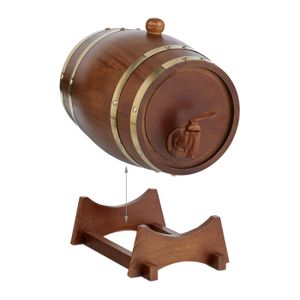 Distributeur De Vin En Tonneau Bois - Look Bistrot Rétro Pour Apéros Conviviaux
